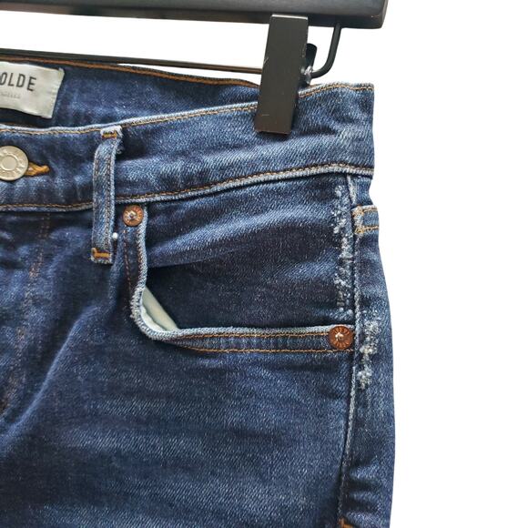AGOLDE Sophie Mid Rise Skinny Dark Wash Blue Jeans Cabana Wash Size 26 Women's - Picture 10 of 16